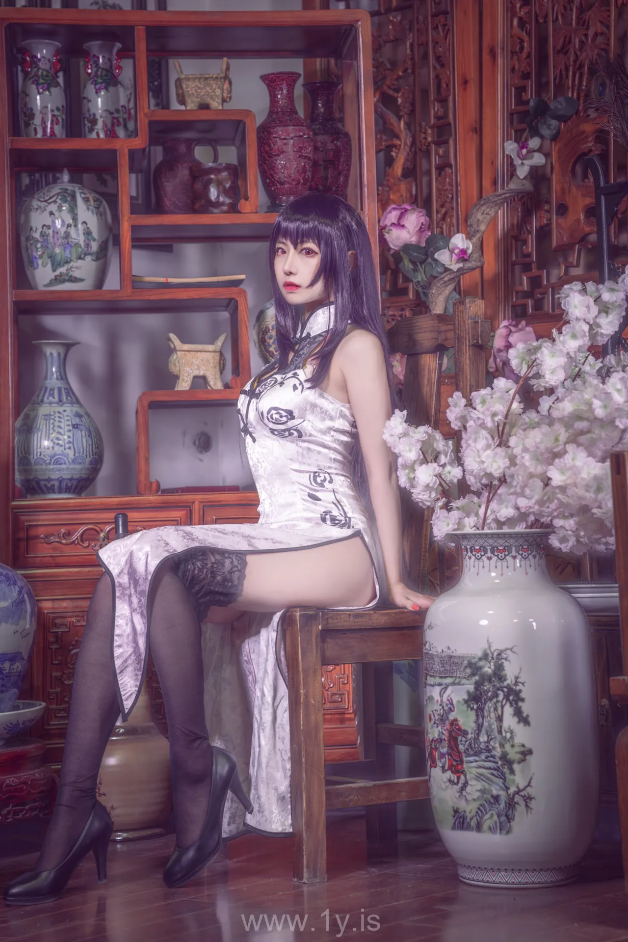Coser@Shika小鹿鹿 NO.015 Charming Asian Goddess 学姐旗袍